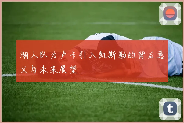 湖人队为卢卡引入凯斯勒的背后意义与未来展望